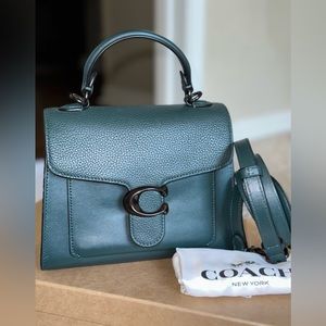 Coach Tabby Top Handle 20 Pebble Leather/Smooth Leather Satchel